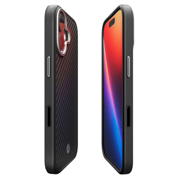 Spigen Enzo Aramid ”T” Mag Magsafe case for iPhone 17 Black/Silver