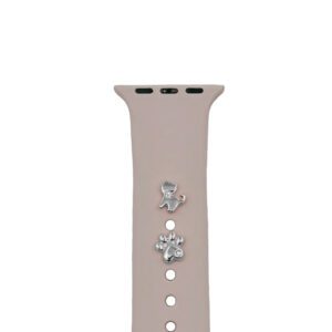 Pin Charms for watch straps cat silver