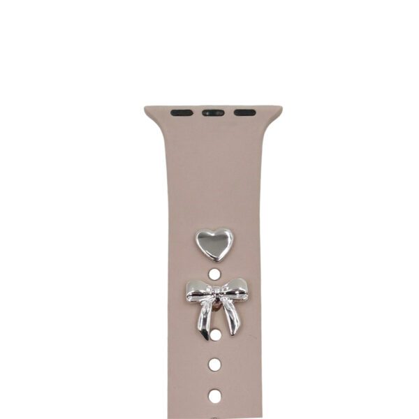 Pin Charms for watch straps bow silver