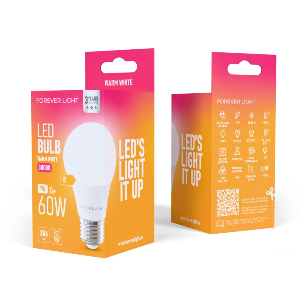 471304_oryg Forever Light LED Bulb E27 A60 7W 806lm 3000K class E