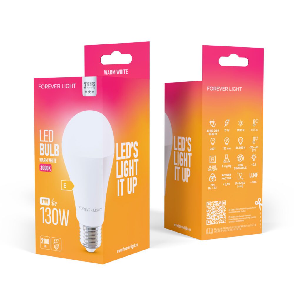 471310_oryg Forever Light LED Bulb E27 A65 17W 2100lm 3000K class E