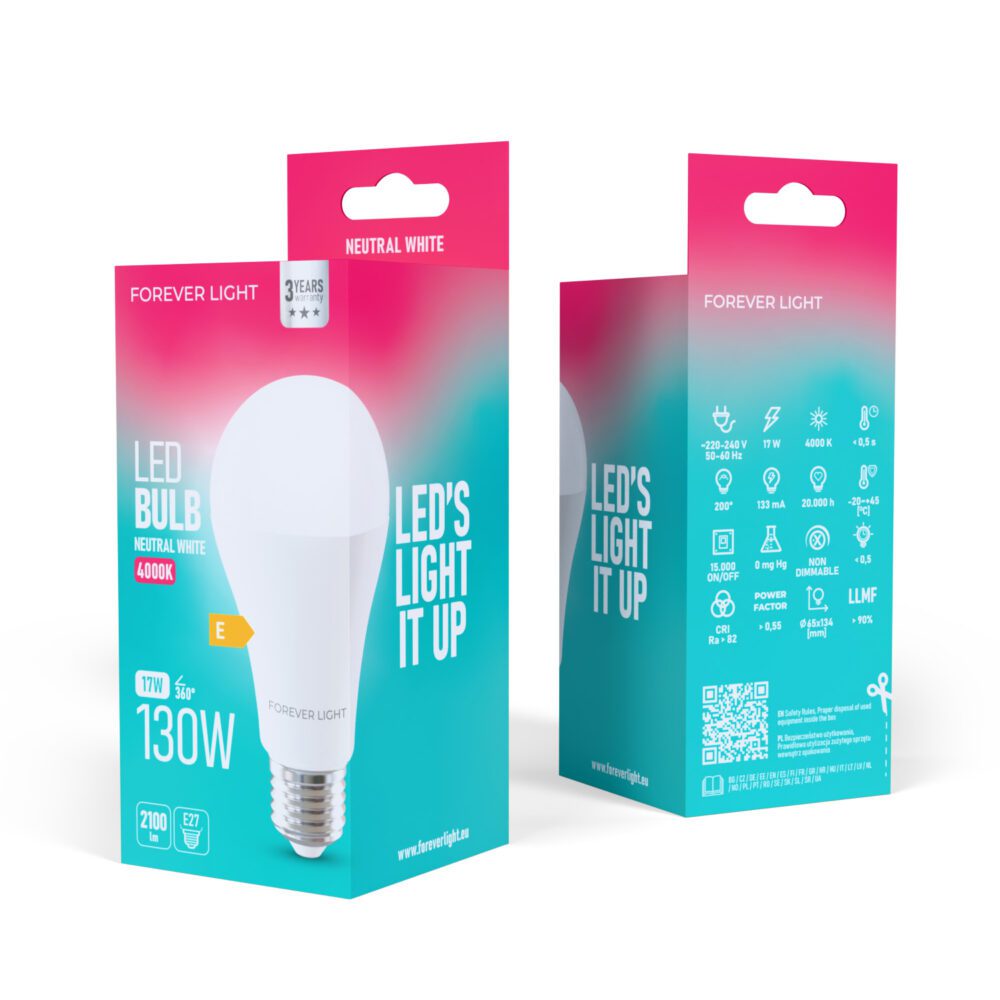 471311_oryg Forever Light LED Bulb E27 A65 17W 2100lm 4000K class E