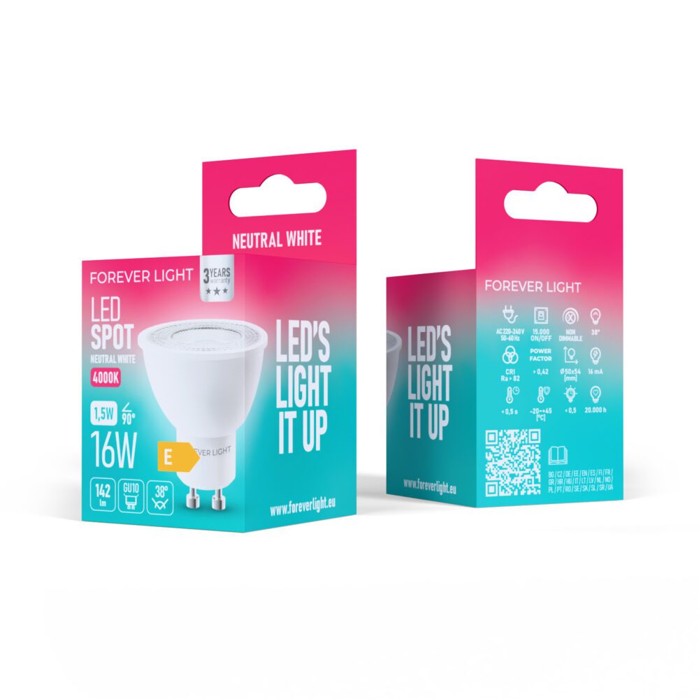 471355_oryg Forever Light LED Bulb GU10 38° 1.5W 142lm 4000K class E