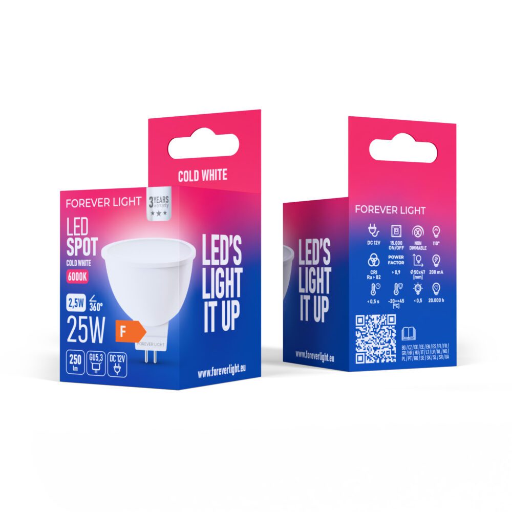 471361_oryg Forever Light LED Bulb GU5,3 MR16 2.5W 250lm 6000K 12V class F