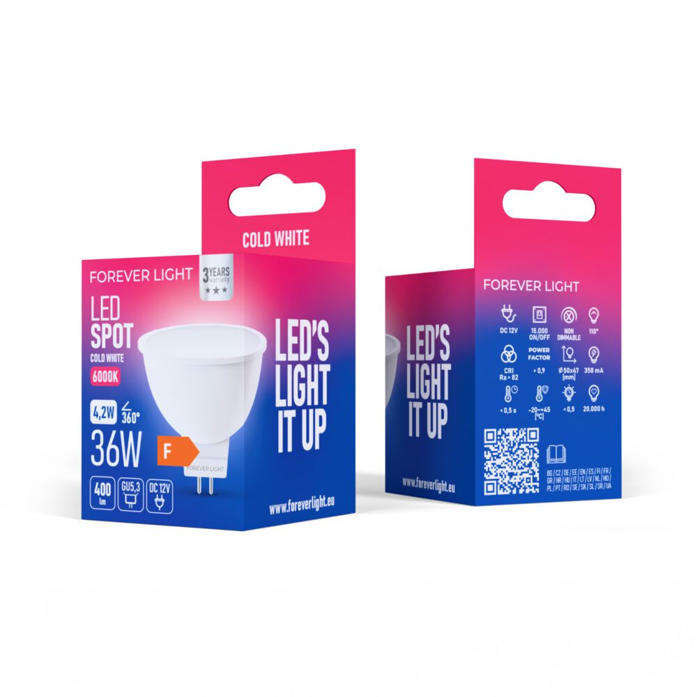 471364_oryg Forever Light LED Bulb GU5,3 MR16 4.2W 400lm 6000K 12V class F