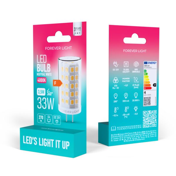 471366_oryg Forever Light LED Bulb G4 3.5W 370lm 4000K 12V class F