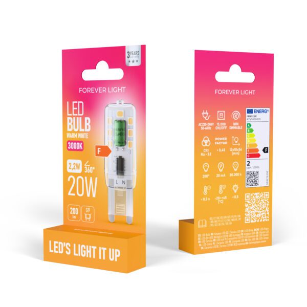 471371_oryg Forever Light LED Bulb G9 2.2W 200lm 3000K class F