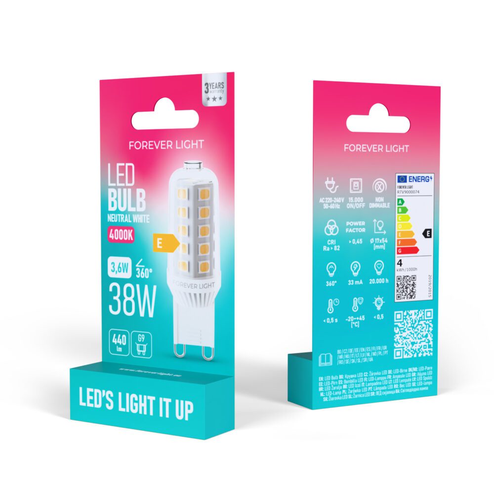 471375_oryg Forever Light LED Bulb G9 3.6W 440lm 4000K ceramic class F