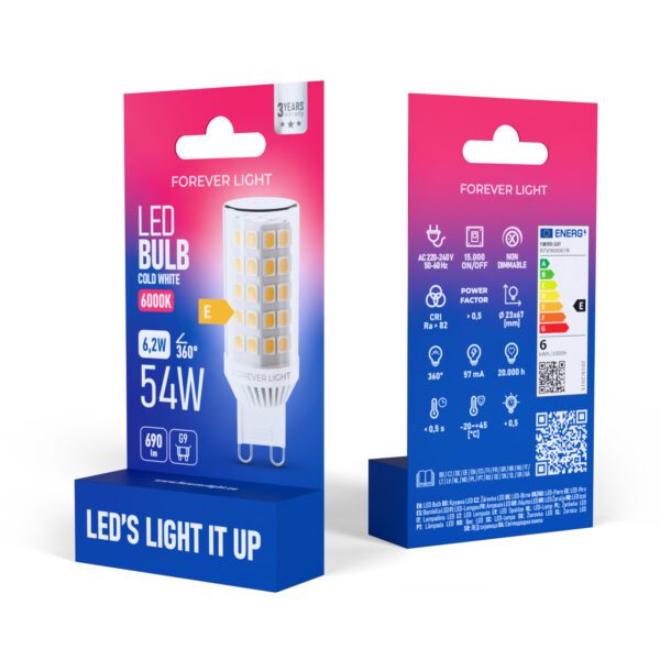 471379_oryg Forever Light LED Bulb G9 6.2W 690lm 6000K ceramic class E