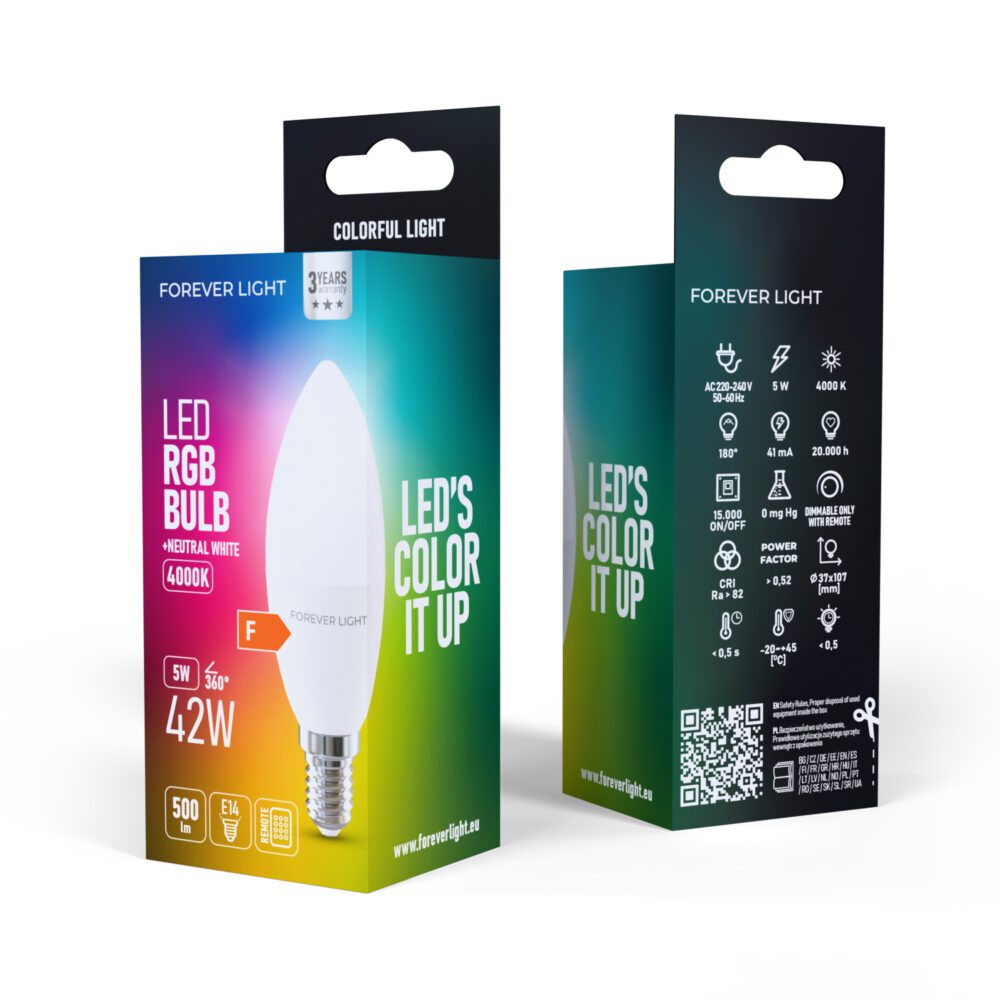 471382_oryg Forever Light LED Bulb RGB E14 C37 5W 500lm 4000K class F