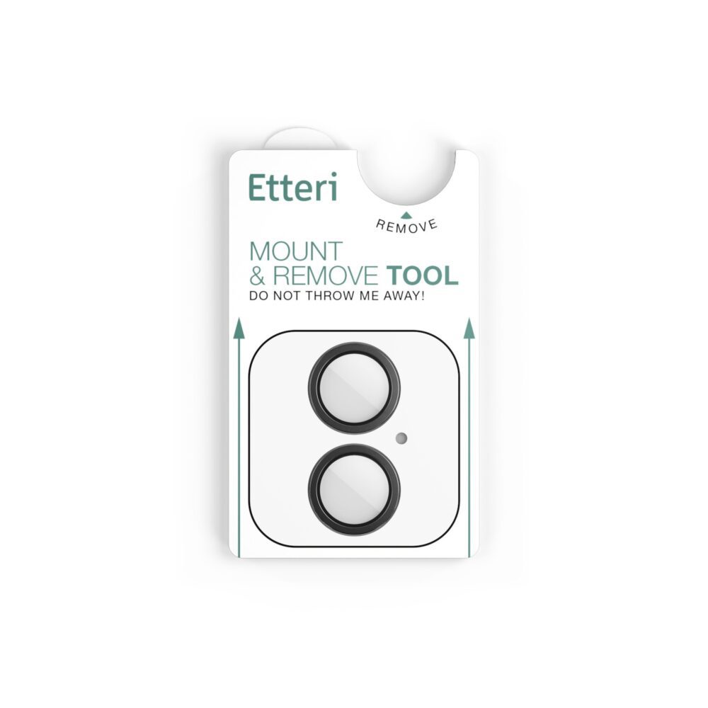 Etteri camera lens protector for iPhone 17 black
