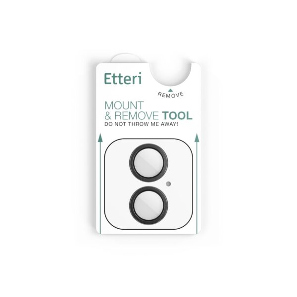 Etteri camera lens protector for iPhone 17 black