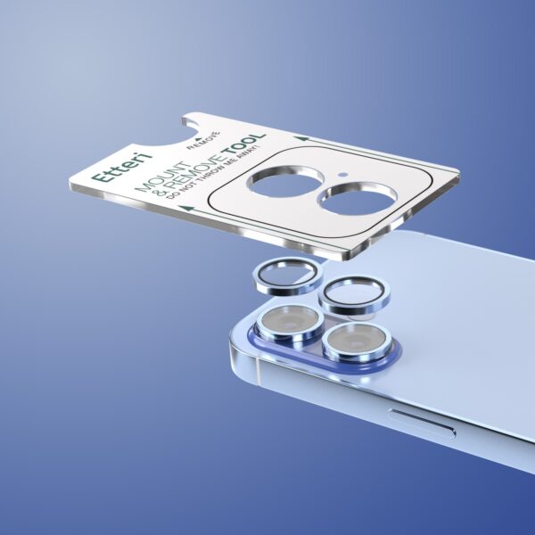 Etteri camera lens protector for iPhone 17 blue