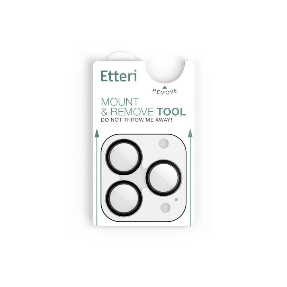 Etteri camera lens protector for iPhone 17 Pro / 17 Pro Max black