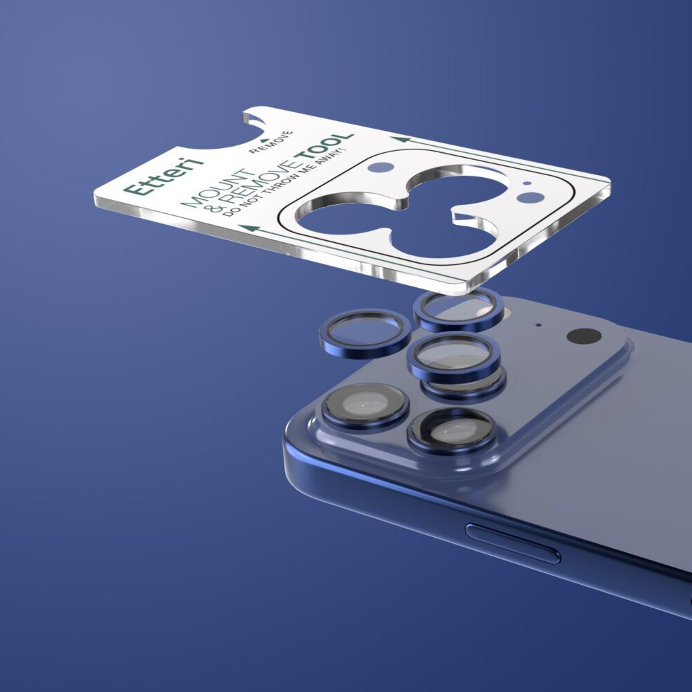 Etteri camera lens protector for iPhone 17 Pro / 17 Pro Max blue
