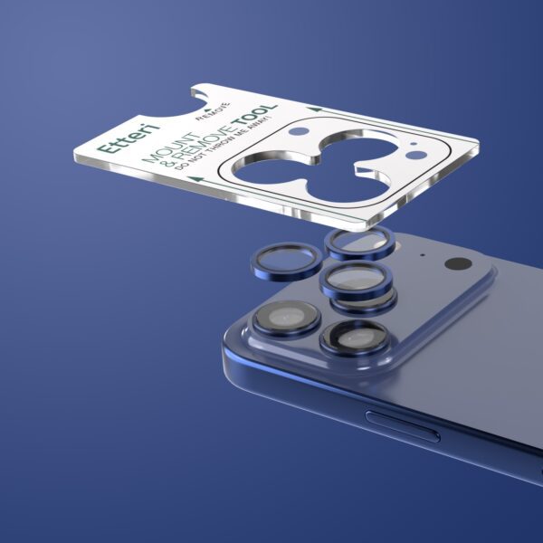 Etteri camera lens protector for iPhone 17 Pro / 17 Pro Max blue