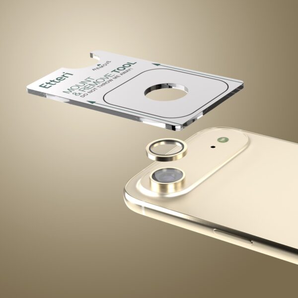 Etteri camera lens protector for iPhone 17 Air gold