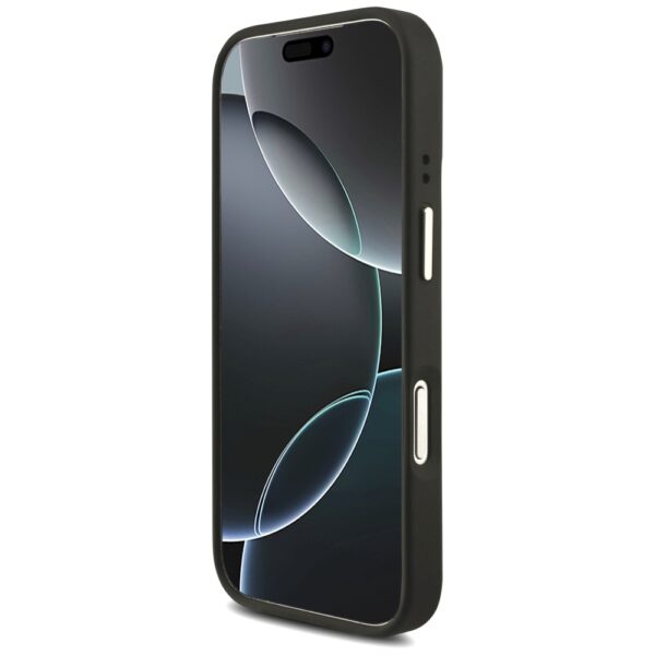 Guess Case 4G PU Leather Case Big 4G And Classic Logo With Big 4G PU Nylon Strap And Metal Camera And Buttons For iPhone 17 Pro Black