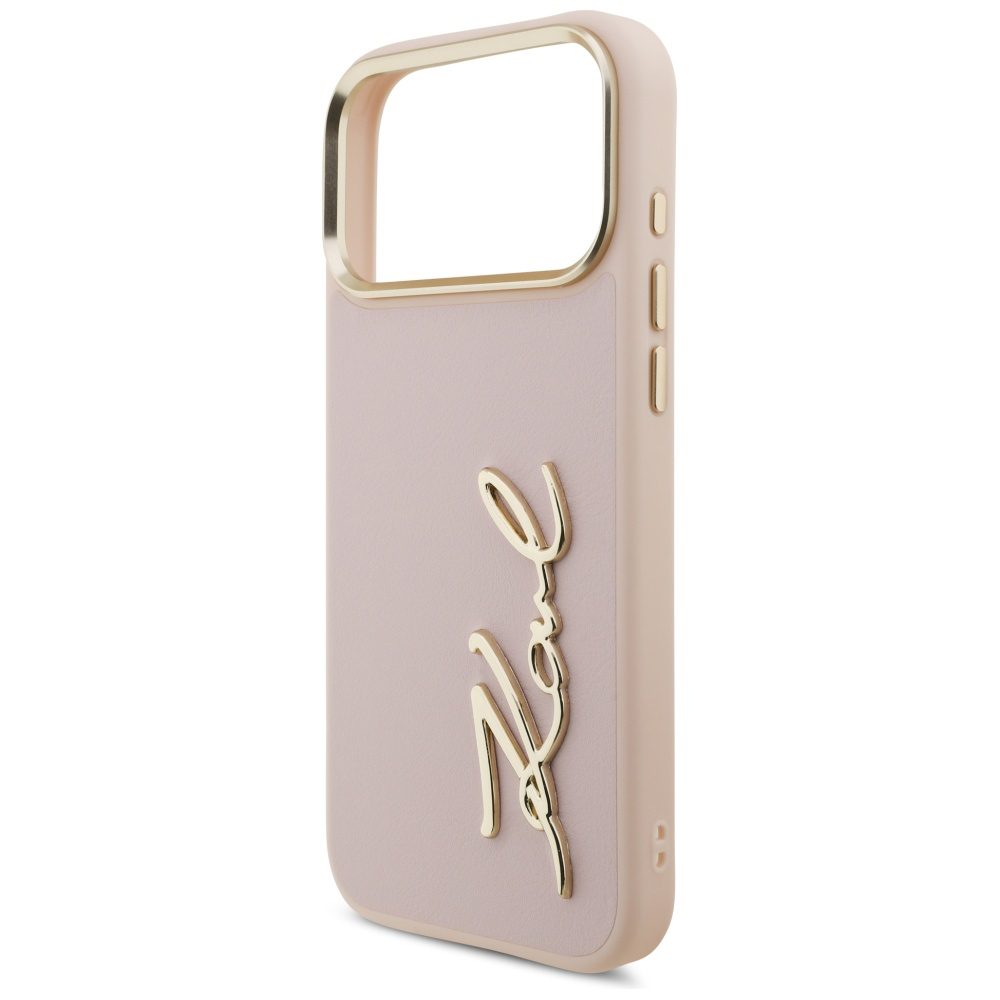 473606_oryg Karl Lagerfeld case PU leather case with Karl script logo and metal camera buttons for iPhone 17 Pro Max black