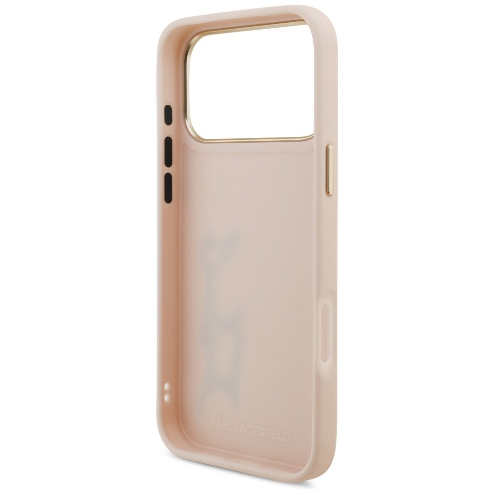 473607_oryg Karl Lagerfeld case PU leather case with Karl script logo and metal camera buttons for iPhone 17 Pro Max black