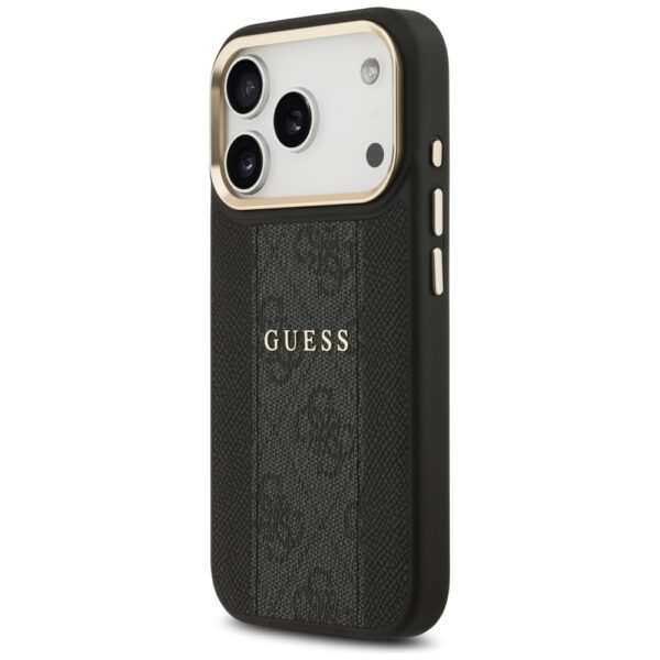 Guess case for iPhone 17 Pro HC MAGSAFE PU W/ 4G PU STRIPE black