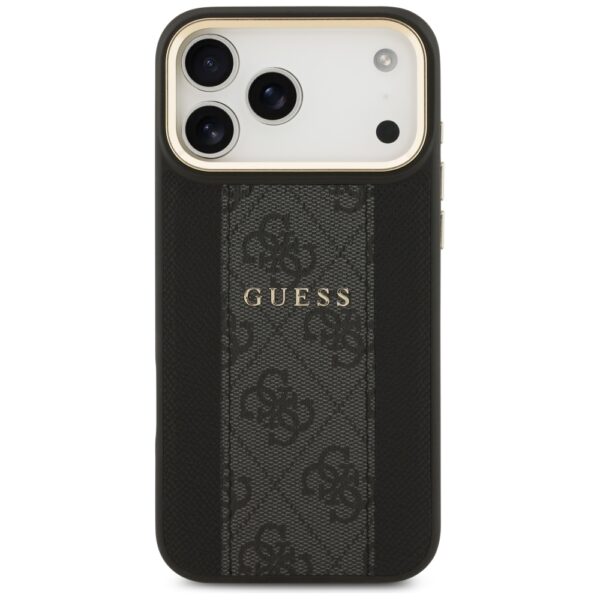 Guess case for iPhone 17 Pro Max HC MAGSAFE PU W/ 4G PU STRIPE black