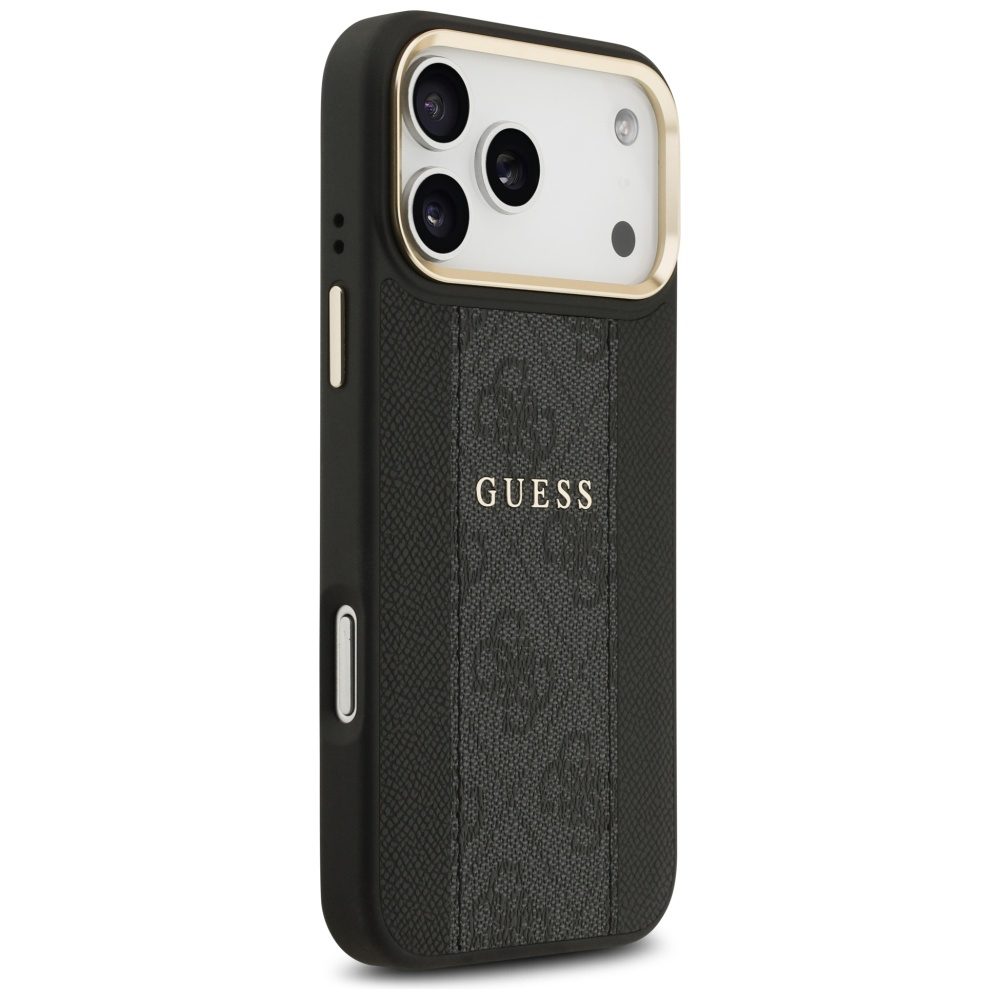 Guess case for iPhone 17 Pro Max HC MAGSAFE PU W/ 4G PU STRIPE black