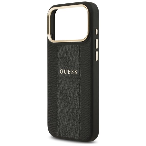 Guess case for iPhone 17 Pro Max HC MAGSAFE PU W/ 4G PU STRIPE black