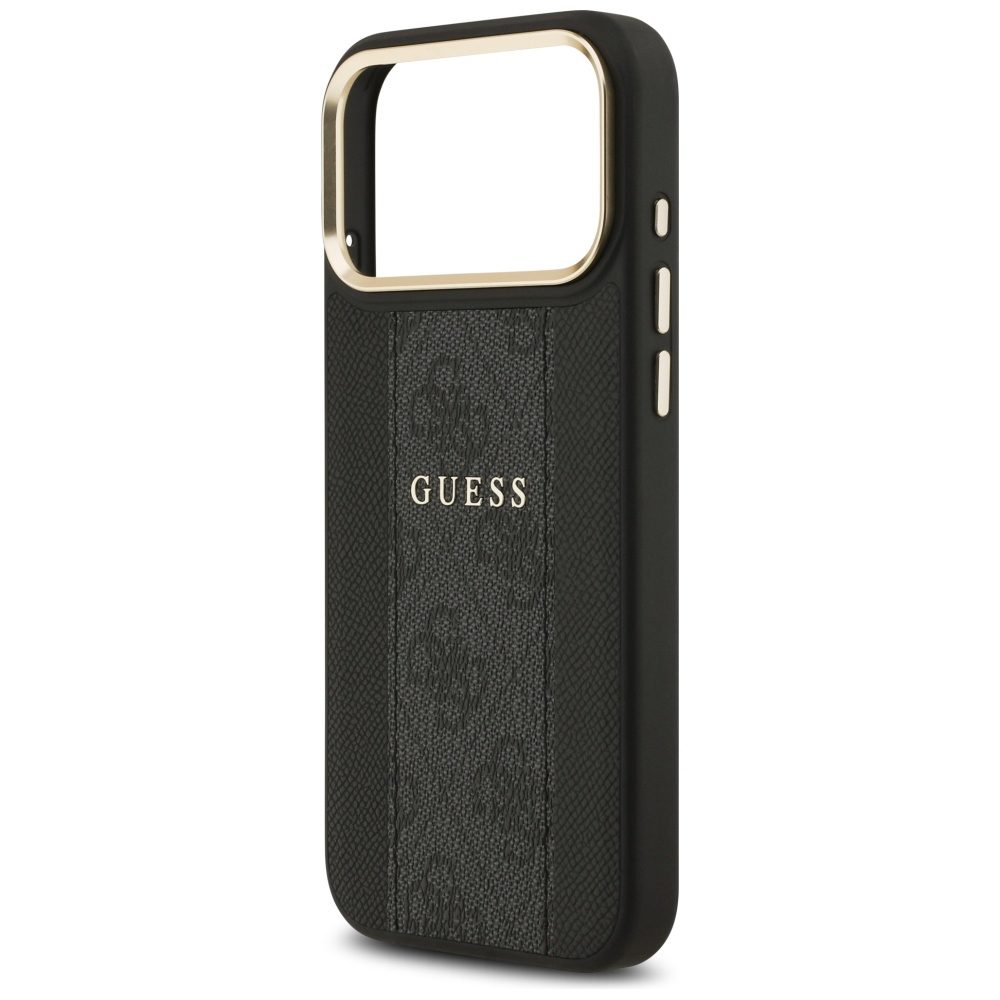 Guess case for iPhone 17 Pro Max HC MAGSAFE PU W/ 4G PU STRIPE black