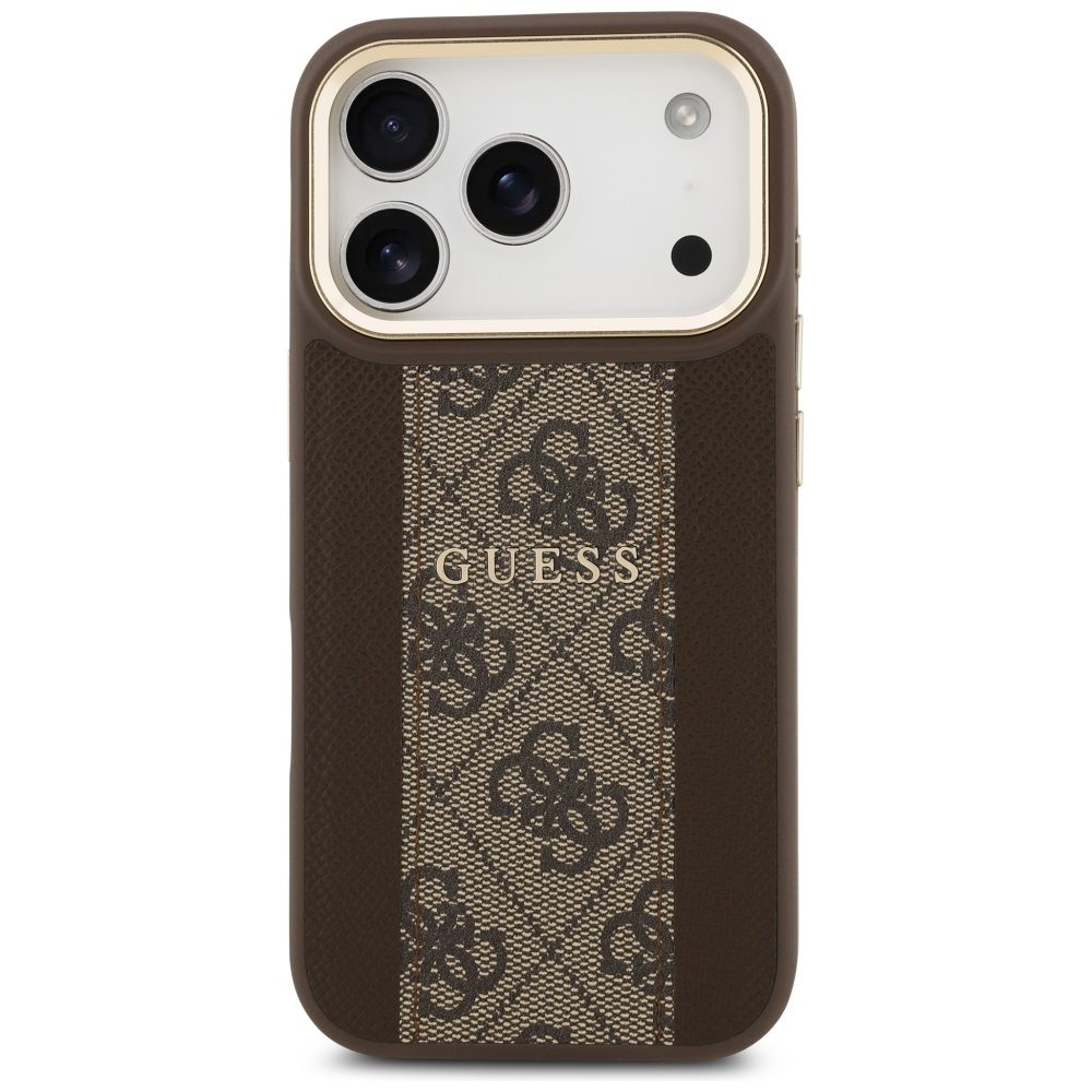 Guess case for iPhone 17 Pro HC MAGSAFE PU W/ 4G PU STRIPE brown