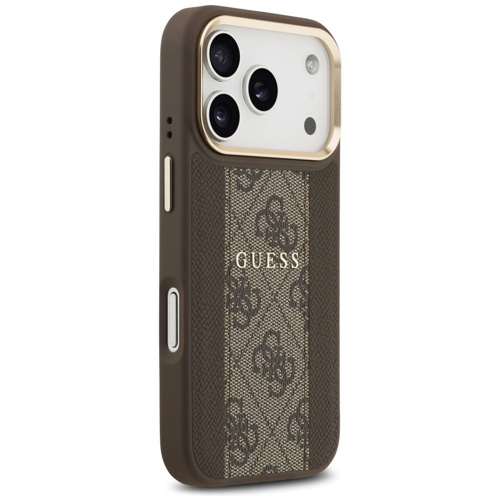 Guess case for iPhone 17 Pro HC MAGSAFE PU W/ 4G PU STRIPE brown
