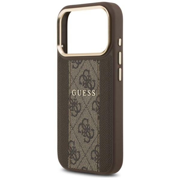 Guess case for iPhone 17 Pro HC MAGSAFE PU W/ 4G PU STRIPE brown