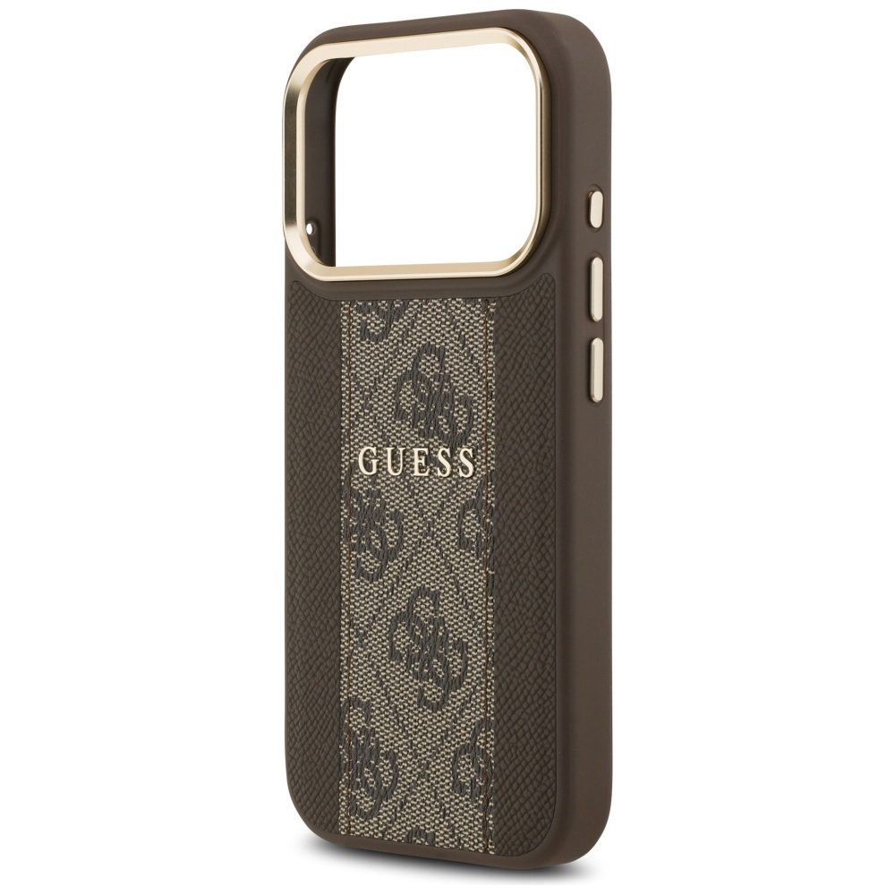 Guess case for iPhone 17 Pro HC MAGSAFE PU W/ 4G PU STRIPE brown
