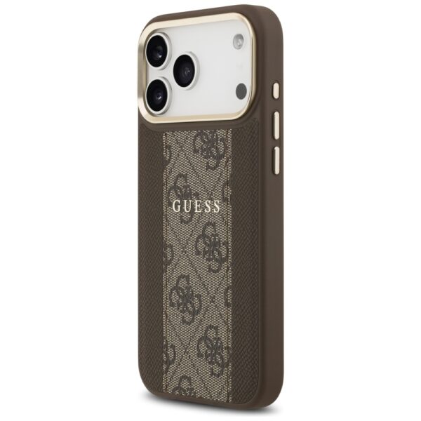 Guess case for iPhone 17 Pro Max HC MAGSAFE PU W/ 4G PU STRIPE brown