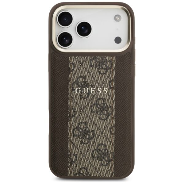 Guess case for iPhone 17 Pro Max HC MAGSAFE PU W/ 4G PU STRIPE brown
