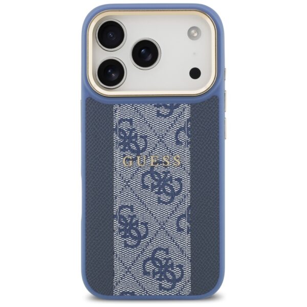 Guess case for iPhone 17 Pro HC MAGSAFE PU W/ 4G PU STRIPE blue