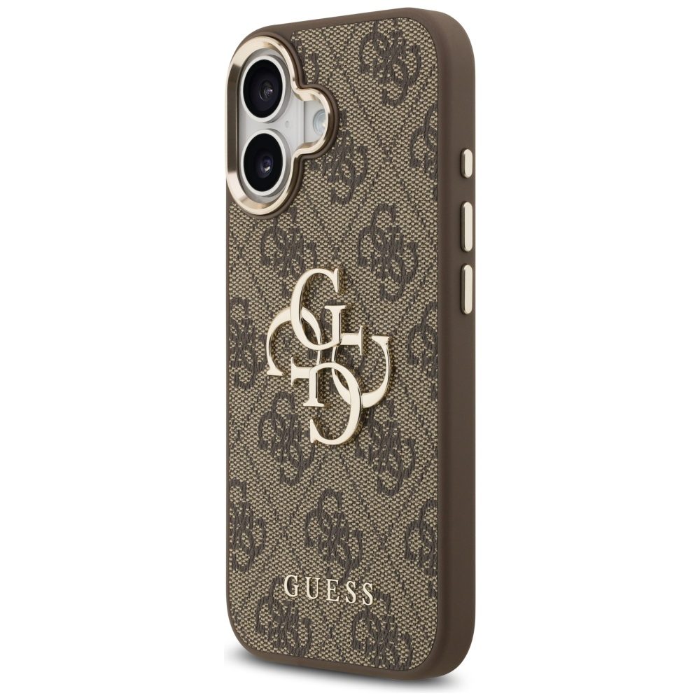 Guess case for iPhone 17 HC 4G PU W/ BIG 4G CLASSIC LOGO GD brown