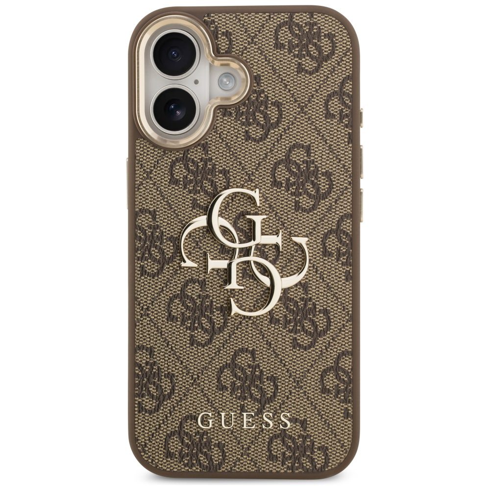 Guess case for iPhone 17 HC 4G PU W/ BIG 4G CLASSIC LOGO GD brown