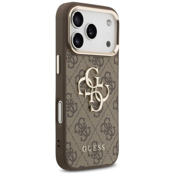 Guess case for iPhone 17 Pro HC 4G PU W/ BIG 4G CLASSIC LOGO GD brown