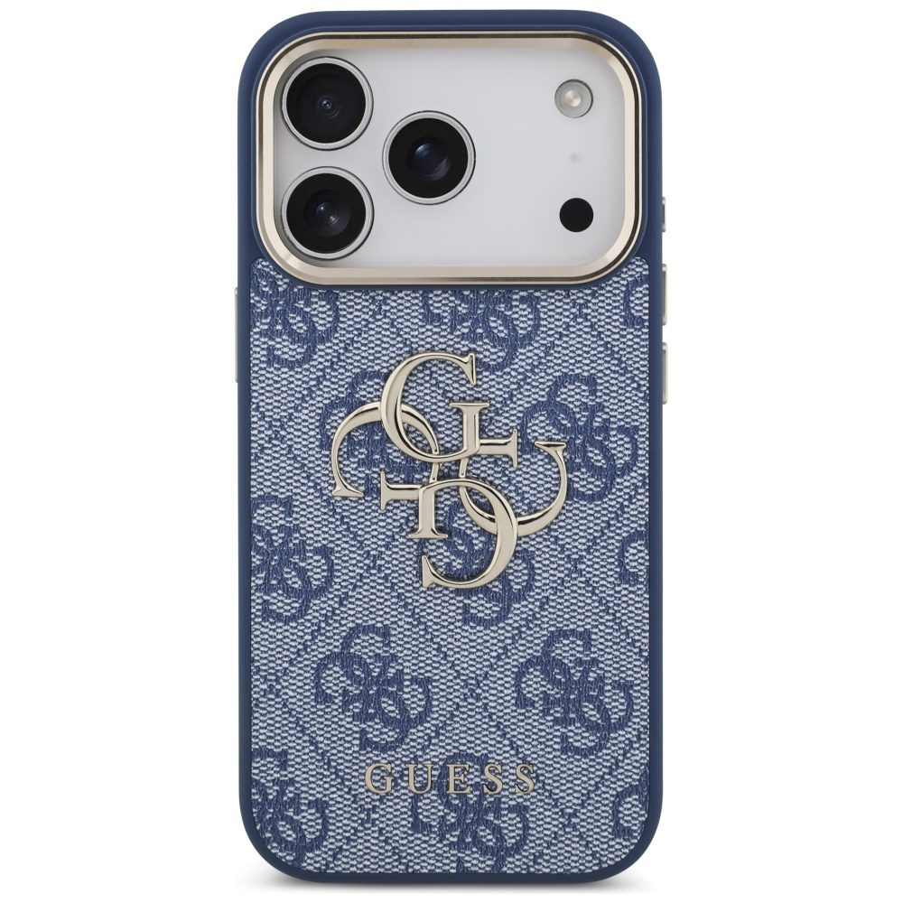 Guess case for iPhone 17 Pro HC 4G PU W/ BIG 4G CLASSIC LOGO GD blue