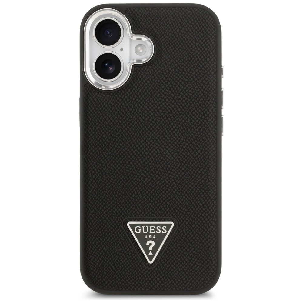 473888_oryg Guess Grained Triangle Logo MagSafe case for iPhone 17 black