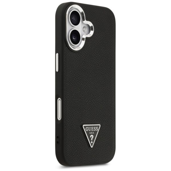 473889_oryg Guess Grained Triangle Logo MagSafe case for iPhone 17 black