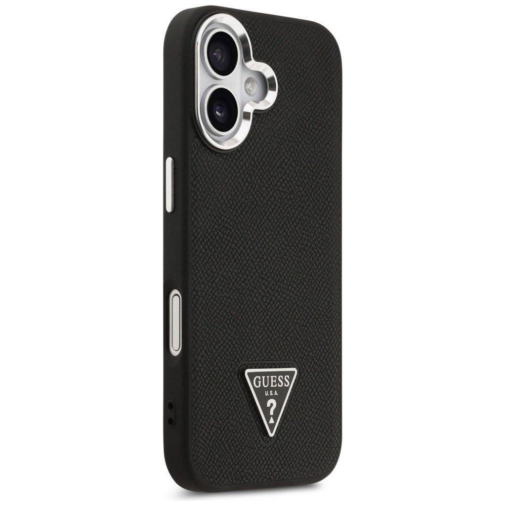 473889_oryg Guess Grained Triangle Logo MagSafe case for iPhone 17 black