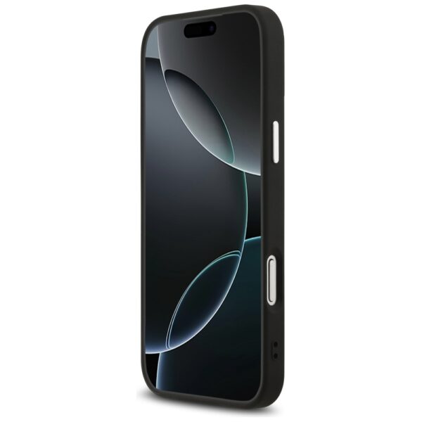 Guess Grained Triangle Logo MagSafe case for iPhone 17 Pro Max black