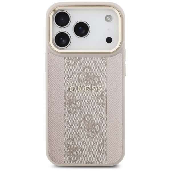 Guess 4G Stripe MagSafe case for iPhone 17 Pro pink