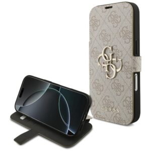 Guess Book 4G Metal Logo case for iPhone 17 Pro pink