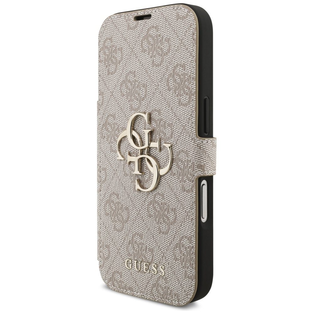 473975_oryg Guess Book 4G Metal Logo case for iPhone 17 Pro pink