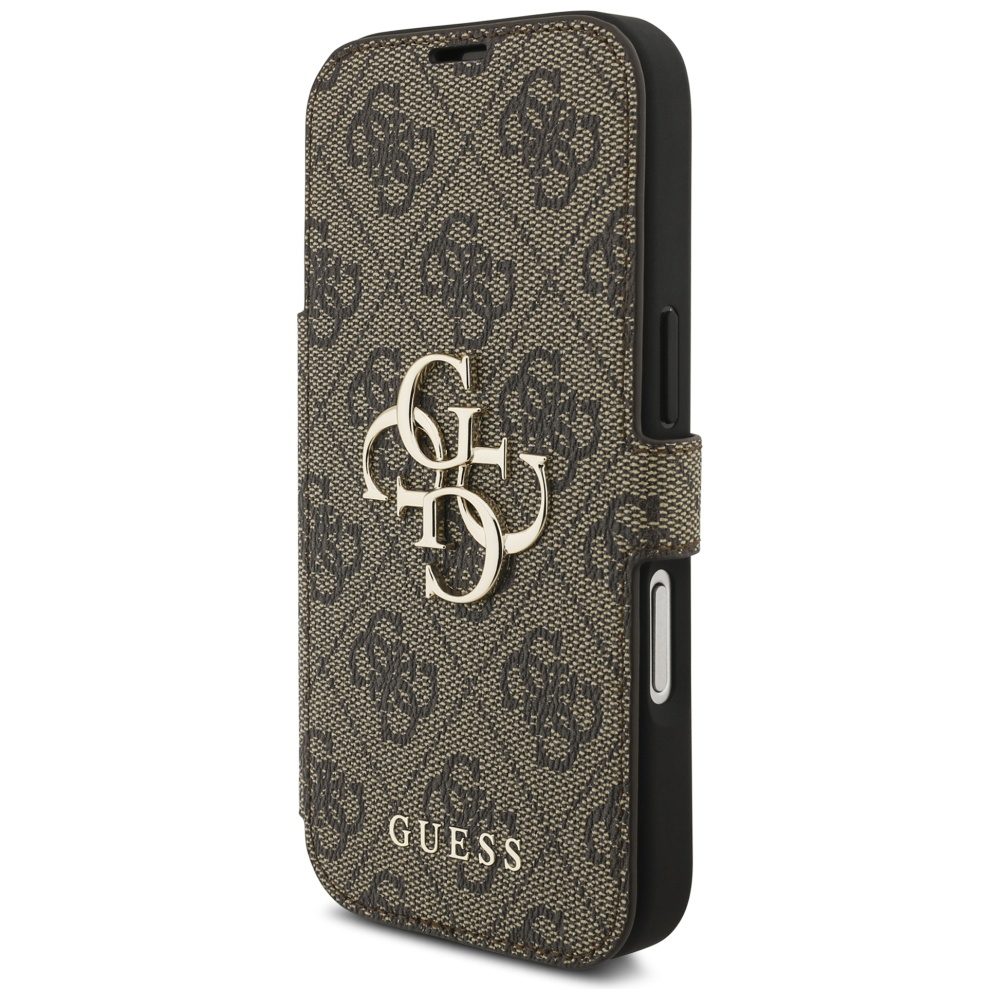 473982_oryg Guess Book 4G Metal Logo case for iPhone 17 Pro brown
