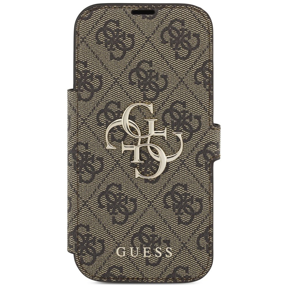 473983_oryg Guess Book 4G Metal Logo case for iPhone 17 Pro brown
