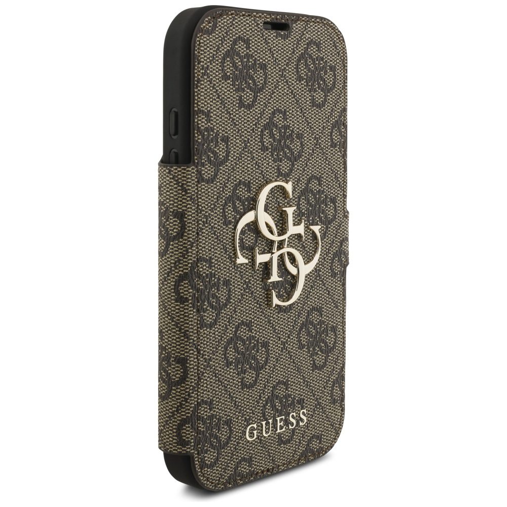 473984_oryg Guess Book 4G Metal Logo case for iPhone 17 Pro brown